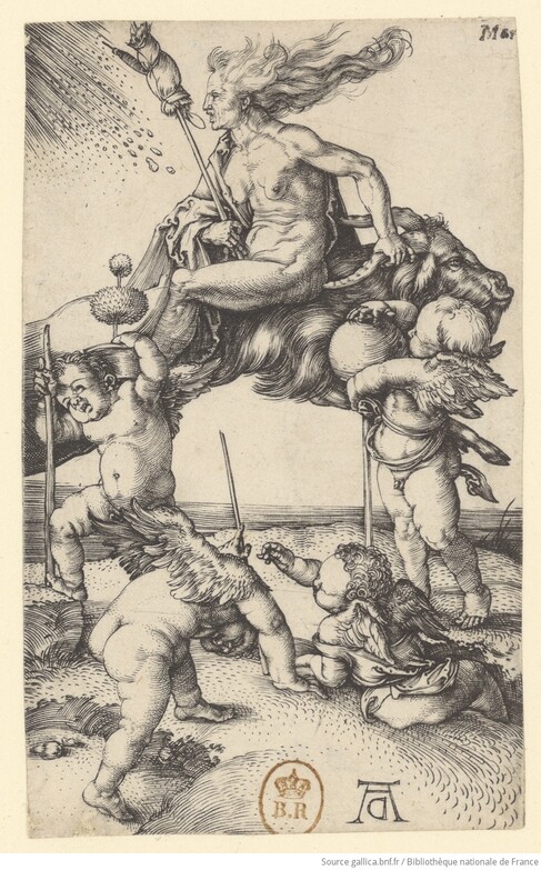 La sorciere estampe Durer Albrecht 1500 1501 Gallica