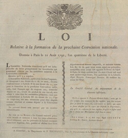 Loi relative a la formation de la prochaine convention nationale