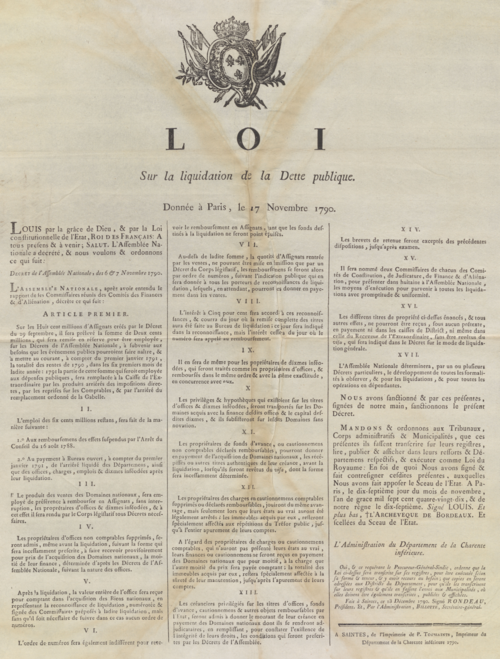 Loi sur la liquidation de la dette publique